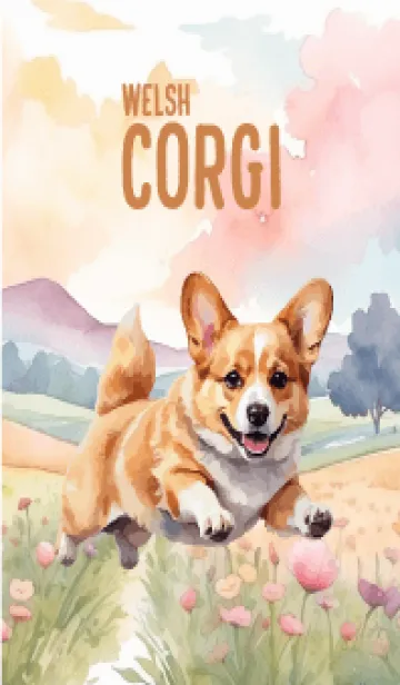 [LINE着せ替え] Welsh corgi In Flower Theme2 (JP)の画像1