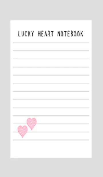 [LINE着せ替え] 幸運ハートのノート/グレイの画像1
