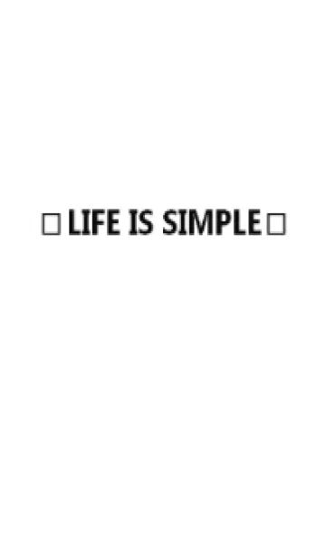 [LINE着せ替え] LIFE IS SIMPLE (white)の画像1