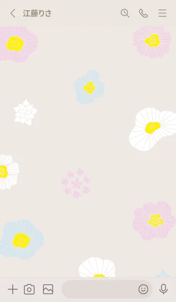 [LINE着せ替え] かわいい3色花27の画像2