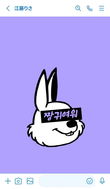 [LINE着せ替え] KOREA RABBIT THEME 123の画像2