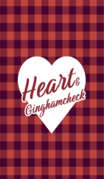 [LINE着せ替え] ハート ギンガムチェック 138の画像1