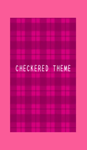 [LINE着せ替え] 赤チェックの着せかえ/ホットピンクの画像1