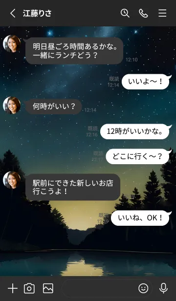 [LINE着せ替え] 穏やかな夜景の着せかえ/100の画像3