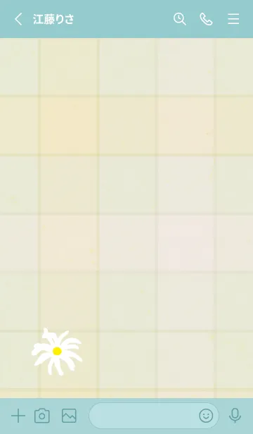 [LINE着せ替え] チェック柄 マーガレット29の画像2