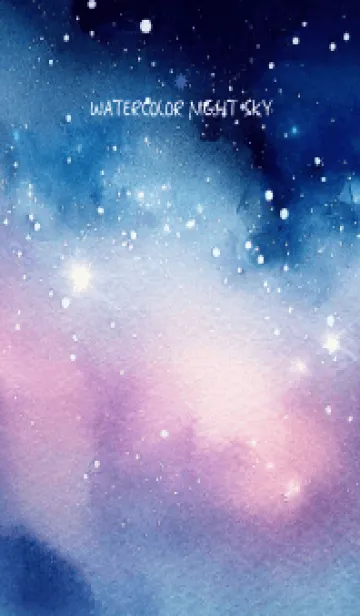 [LINE着せ替え] WATERCOLOR NIGHT SKY-hisatoto2の画像1