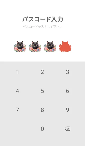 [LINE着せ替え] Black Cat In Flower Theme  (JP)の画像4