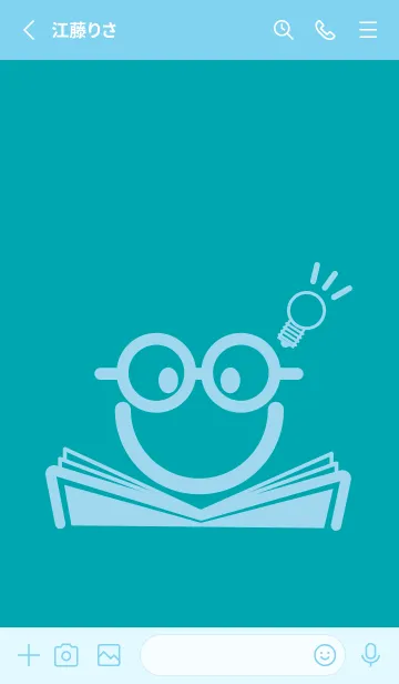 [LINE着せ替え] スマイル＆スタディ 薄浅葱の画像2