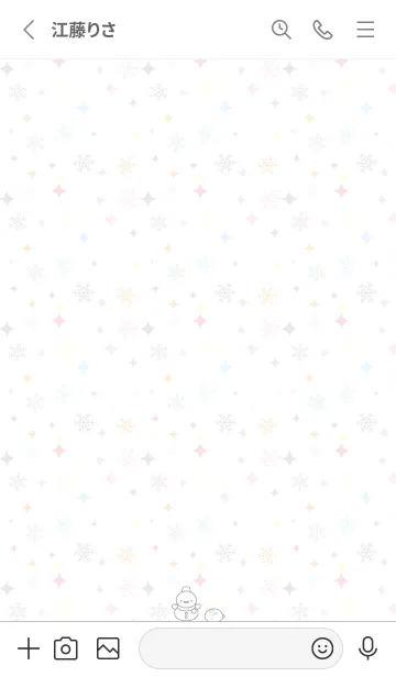 [LINE着せ替え] 白色雪だるま（スノーマン）の着せかえ2の画像2
