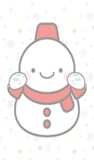 [LINE着せ替え] 赤色雪だるま（スノーマン）の着せかえ2の画像1