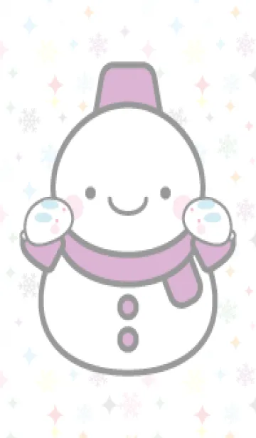 [LINE着せ替え] 紫色雪だるま（スノーマン）の着せかえ2の画像1