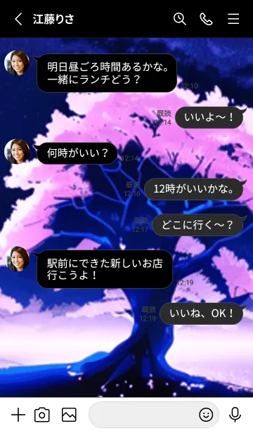 [LINE着せ替え] 冬のサクラ #BOJU07。の画像3