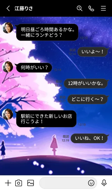[LINE着せ替え] 冬のサクラ #BOJU015。の画像3