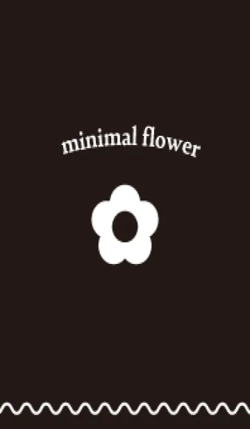 [LINE着せ替え] シンプルなちっちゃいお花‐黒の画像1