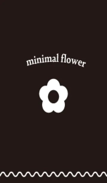 シンプルなちっちゃいお花‐黒の着せ替えメイン画像