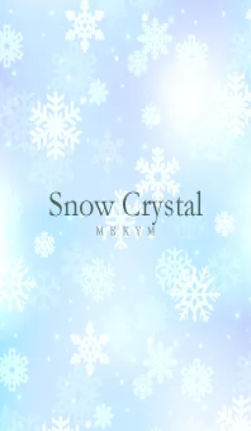 [LINE着せ替え] SnowCrystal-BLUE 20の画像1