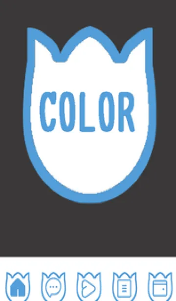 [LINE着せ替え] blue color R50の画像1