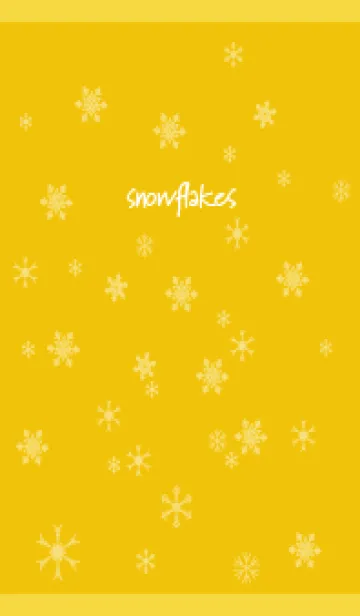 [LINE着せ替え] snowflakes on yellow JPの画像1