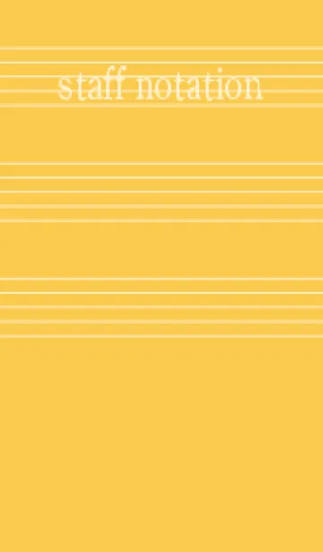 [LINE着せ替え] 五線譜1 支子色の画像1