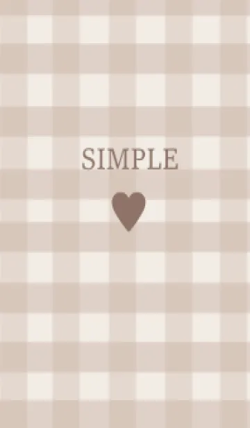 [LINE着せ替え] SIMPLE HEART =check beigebrown=の画像1