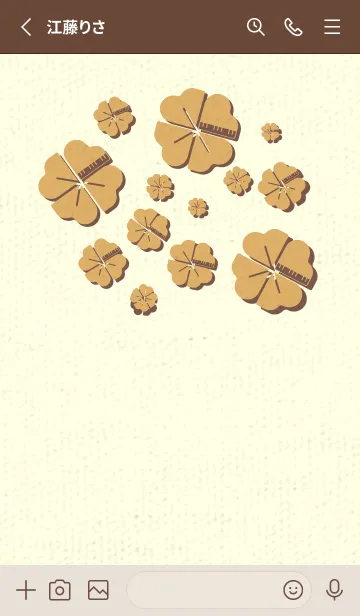 [LINE着せ替え] Piano clover 飴色の画像2