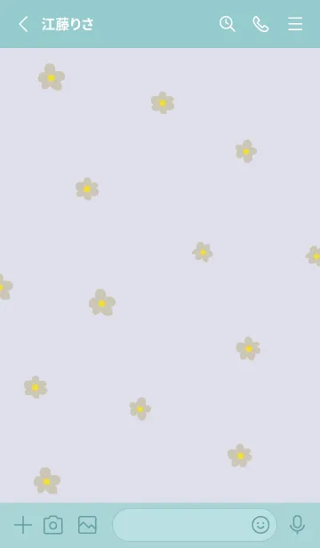 [LINE着せ替え] 茶色い小花6の画像2