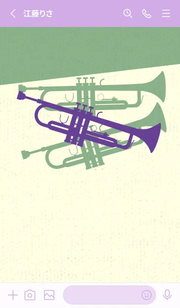 [LINE着せ替え] Trumpet CLR 菖蒲色の画像2