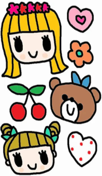 [LINE着せ替え] 女の子 x 白きせかえ7の画像1