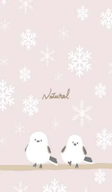 [LINE着せ替え] シマエナガ 雪の結晶8の画像1