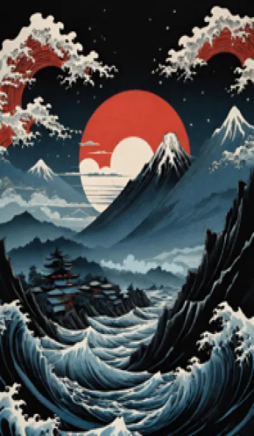 [LINE着せ替え] 浮世絵の風景- 夜 5の画像1