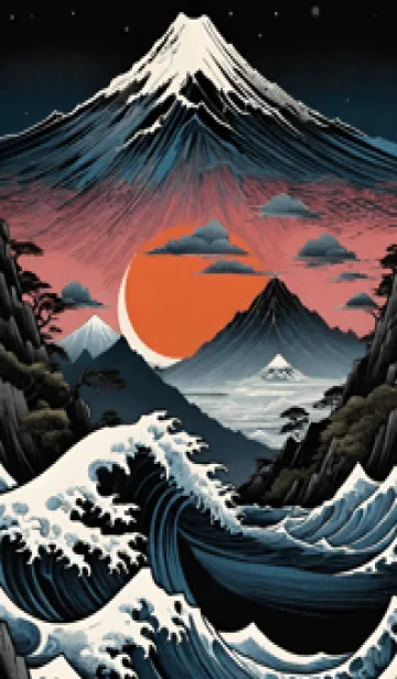 [LINE着せ替え] 浮世絵の風景- 夜 7の画像1