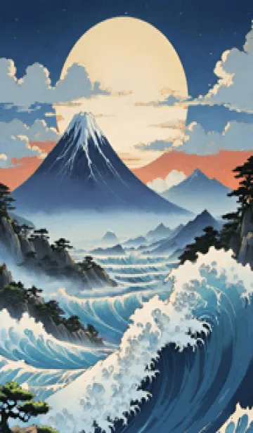 [LINE着せ替え] 浮世絵の風景- 夜 14の画像1