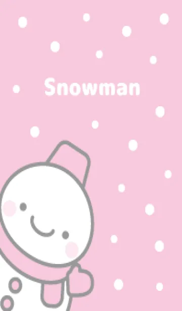 [LINE着せ替え] ピンク色雪だるま（スノーマン）着せかえ3の画像1