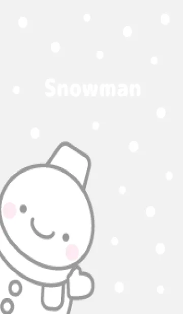 [LINE着せ替え] 白色雪だるま（スノーマン）の着せかえ3の画像1