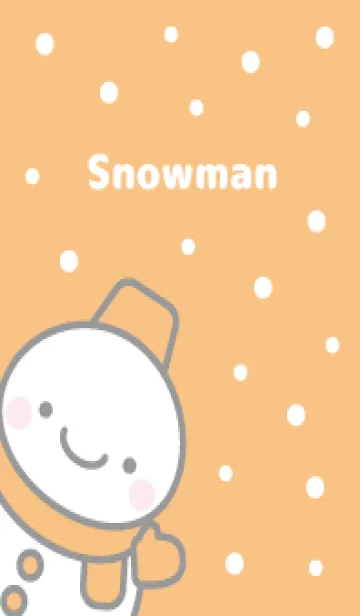 [LINE着せ替え] オレンジ雪だるま（スノーマン）着せかえ3の画像1