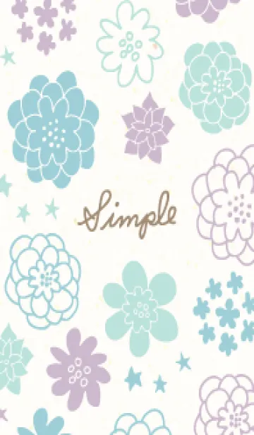 [LINE着せ替え] 北欧風 花と星7の画像1