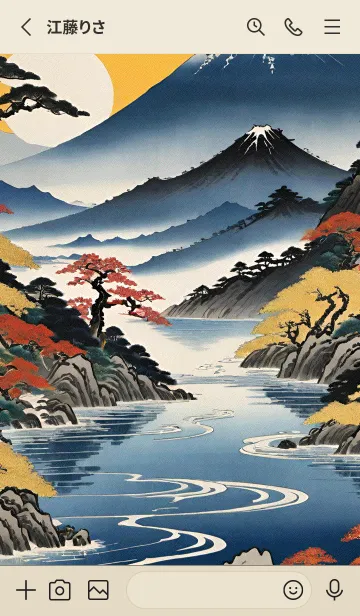 [LINE着せ替え] 浮世絵の風景-金 30の画像2