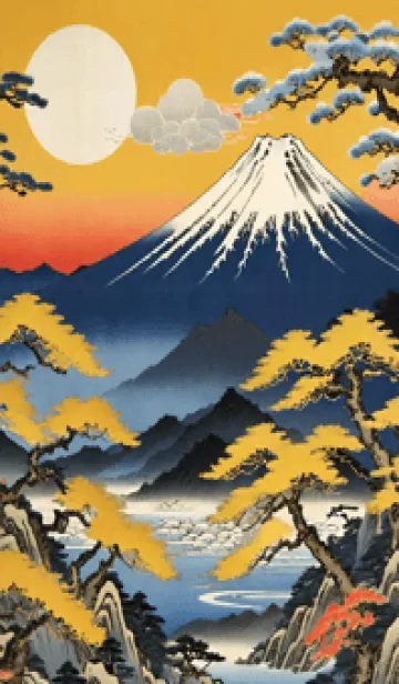 [LINE着せ替え] 浮世絵の風景-金 28の画像1