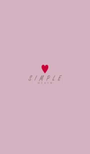 [LINE着せ替え] DUSKY PINK BROWN - SIMPLE HEART - 23の画像1
