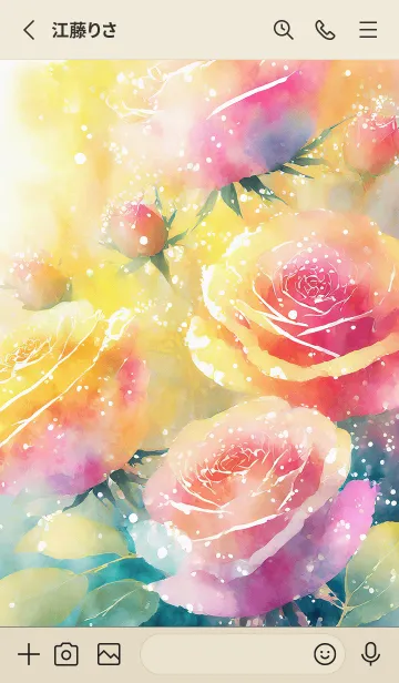 [LINE着せ替え] 薔薇(バラ)の花の着せかえ(R2066)の画像2