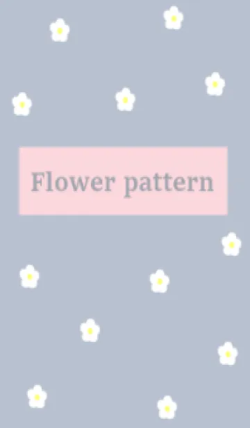 [LINE着せ替え] flower pattern_ivoryblueの画像1