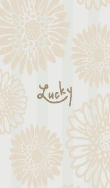 [LINE着せ替え] 大輪 ベージュ28の画像1