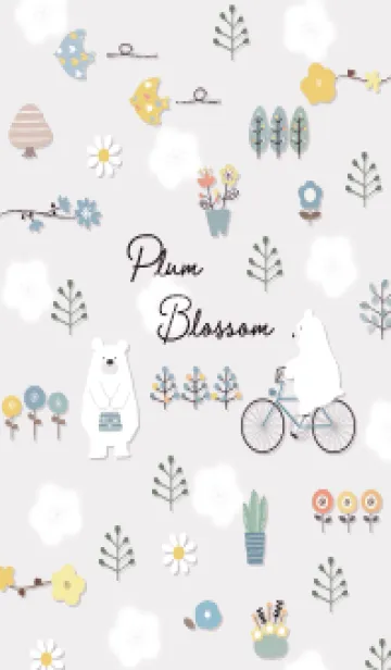 [LINE着せ替え] Greige梅が咲く頃に02_1の画像1