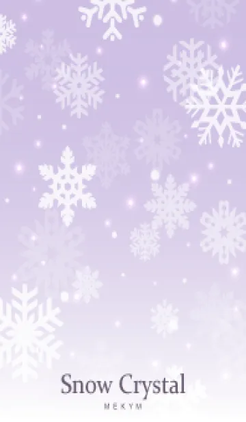 [LINE着せ替え] SnowCrystal-WHITE PURPLE 20の画像1