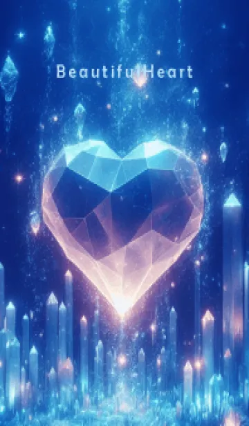 [LINE着せ替え] Beautiful Heart-BLUE LIGHT 4の画像1