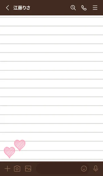 [LINE着せ替え] 幸運ハートのノート/ディープブラウンの画像2