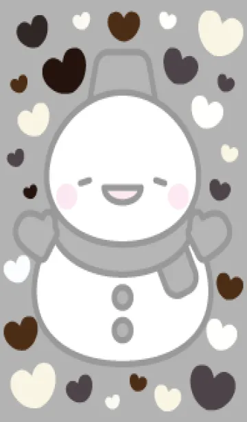 黒色雪だるま（スノーマン）の着せかえ4の着せ替えメイン画像
