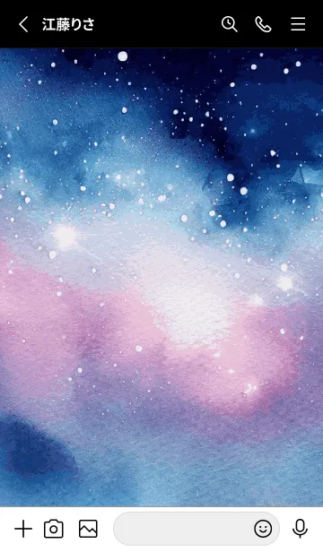 [LINE着せ替え] WATERCOLOR NIGHT SKY-hisatoto4の画像2
