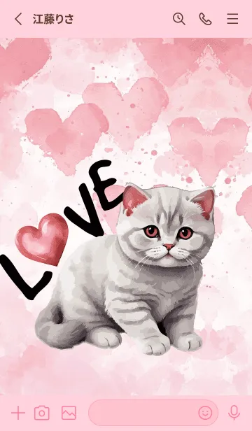 [LINE着せ替え] British Shorthair InLove Theme (JP)の画像2
