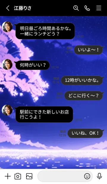 [LINE着せ替え] 冬のサクラ #BQHR03。の画像3